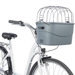 Trixie Cykelkorg För Hundar 5 kg Grid & Fast-Lock Plast Grå